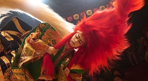 Image of a kabuki actor in the film Kokuho